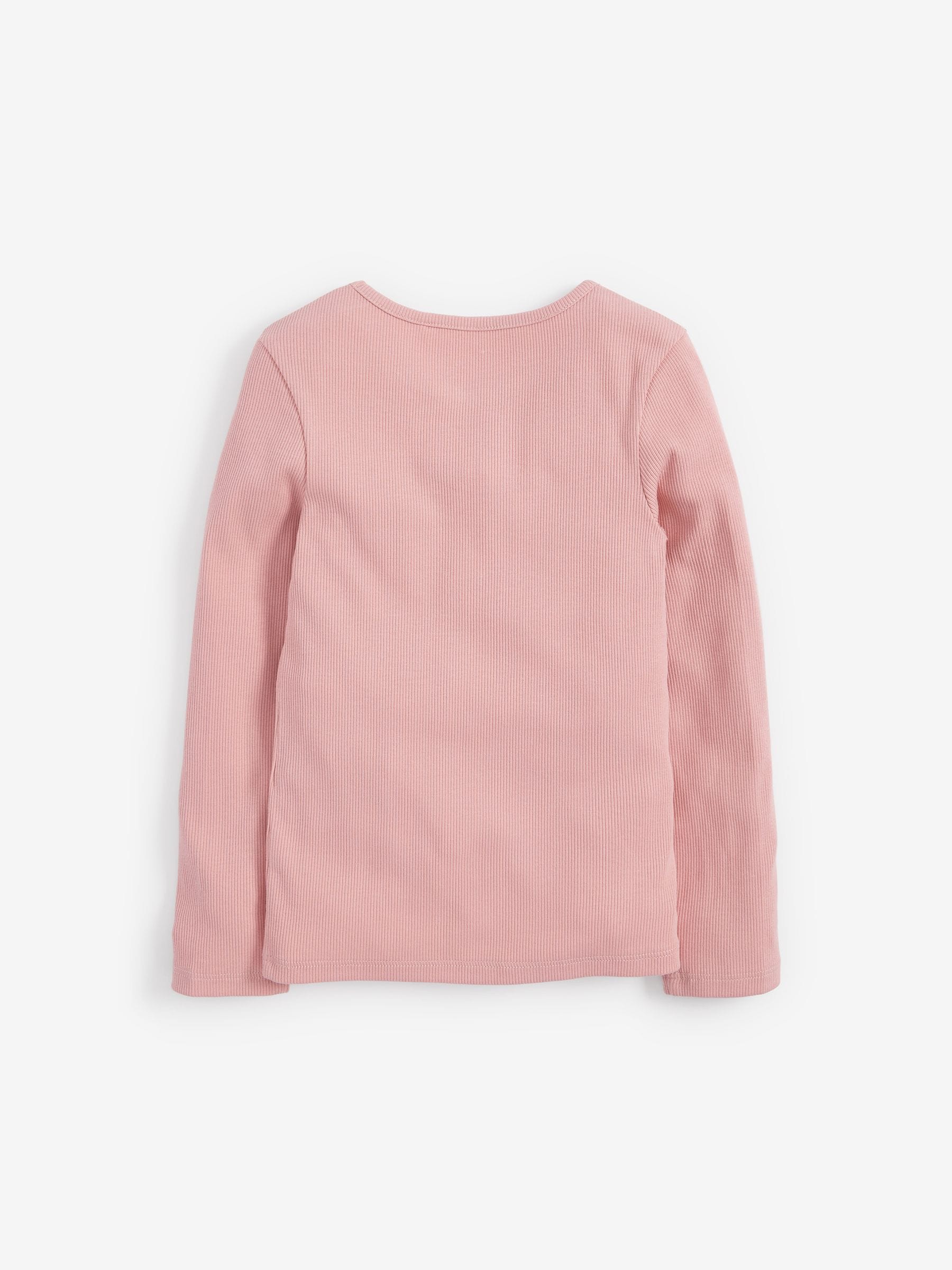 【oan】Rosa long Sleeve Buy Pink Long Sleeve Ribbed Top (3-16yrs) from Next USA