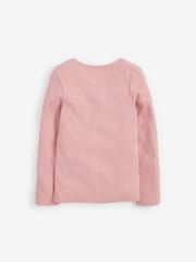 Pink Long Sleeve Ribbed Top (3-16yrs) - Image 5 of 6
