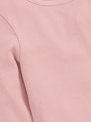 Pink Long Sleeve Ribbed Top (3-16yrs) - Image 6 of 6