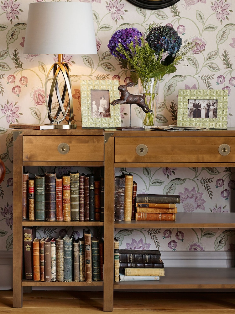 Laura Ashley Honey Gold Balmoral 3 Drawer Triple Console Table - Image 2 of 5