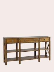 Laura Ashley Honey Gold Balmoral 3 Drawer Triple Console Table - Image 4 of 5