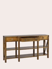 Laura Ashley Honey Gold Balmoral 3 Drawer Triple Console Table - Image 5 of 5