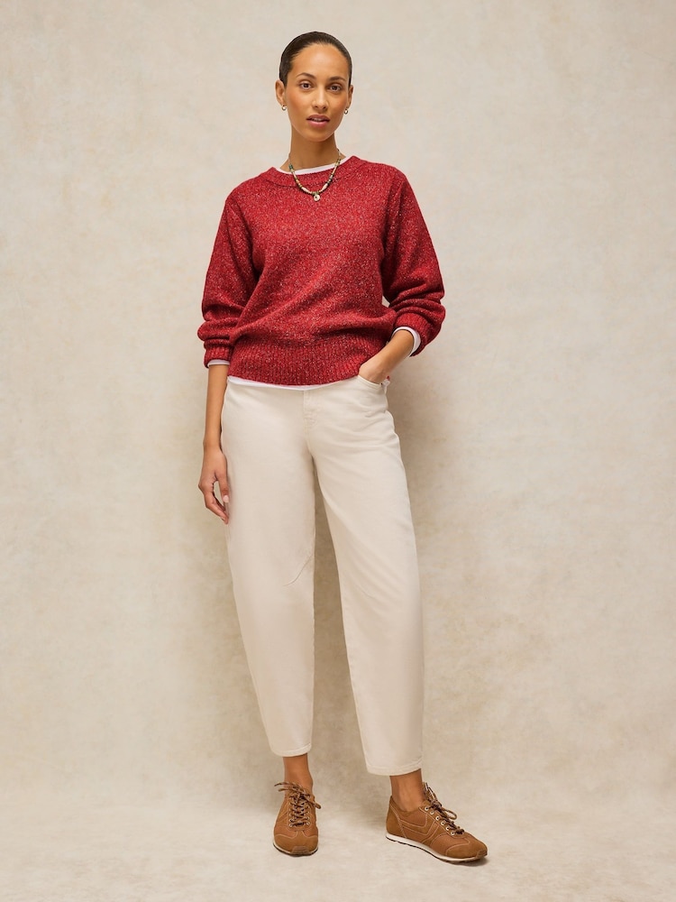 White Stuff Red Lucie Crew Neck Jumper - Image 1 of 6 White Stuff Red Lucie Crew Neck Jumper - Image 1 of 6