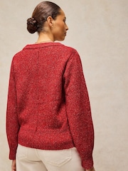 White Stuff Red Lucie Crew Neck Jumper - Image 2 of 6