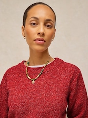 White Stuff Red Lucie Crew Neck Jumper - Image 4 of 6