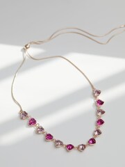 Lipsy Jewellery Gold Tone Heart Toggle Necklace - Image 1 of 3