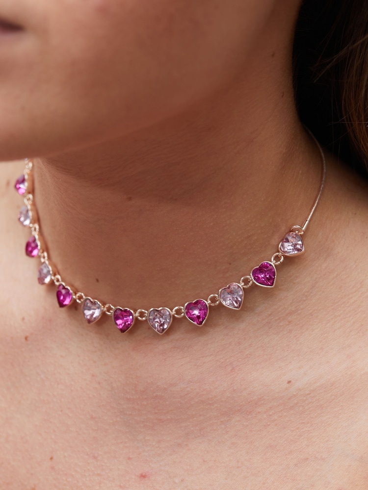 Lipsy Jewellery Gold Tone Heart Toggle Necklace - Image 3 of 3