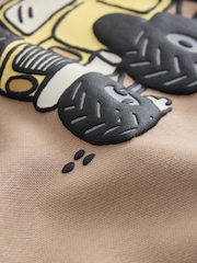 Tan Brown Back Printed Crew Neck Sweat Top (3mths-7yrs) - Image 7 of 8