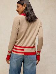 White Stuff Natural Cara Collar Jumper - Image 3 of 6