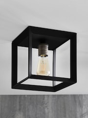 Black Brooklyn Flush Ceiling Light - Image 2 of 7