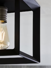Black Brooklyn Flush Ceiling Light - Image 3 of 7