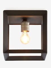Black Brooklyn Flush Ceiling Light - Image 7 of 7