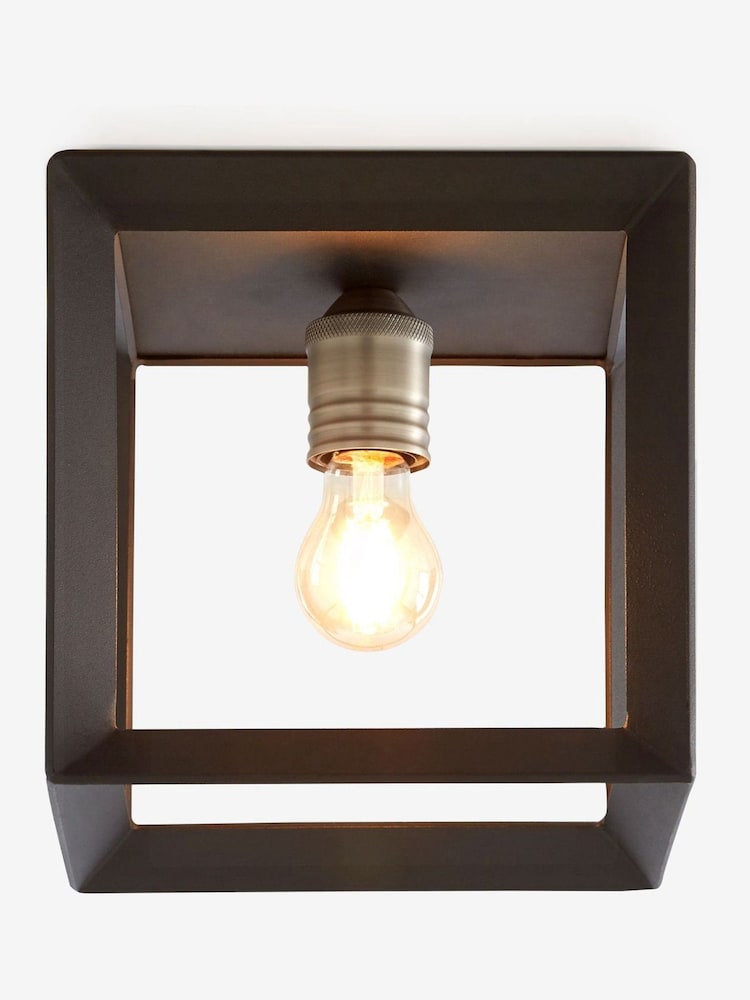 Black Brooklyn Flush Ceiling Light - Image 7 of 7