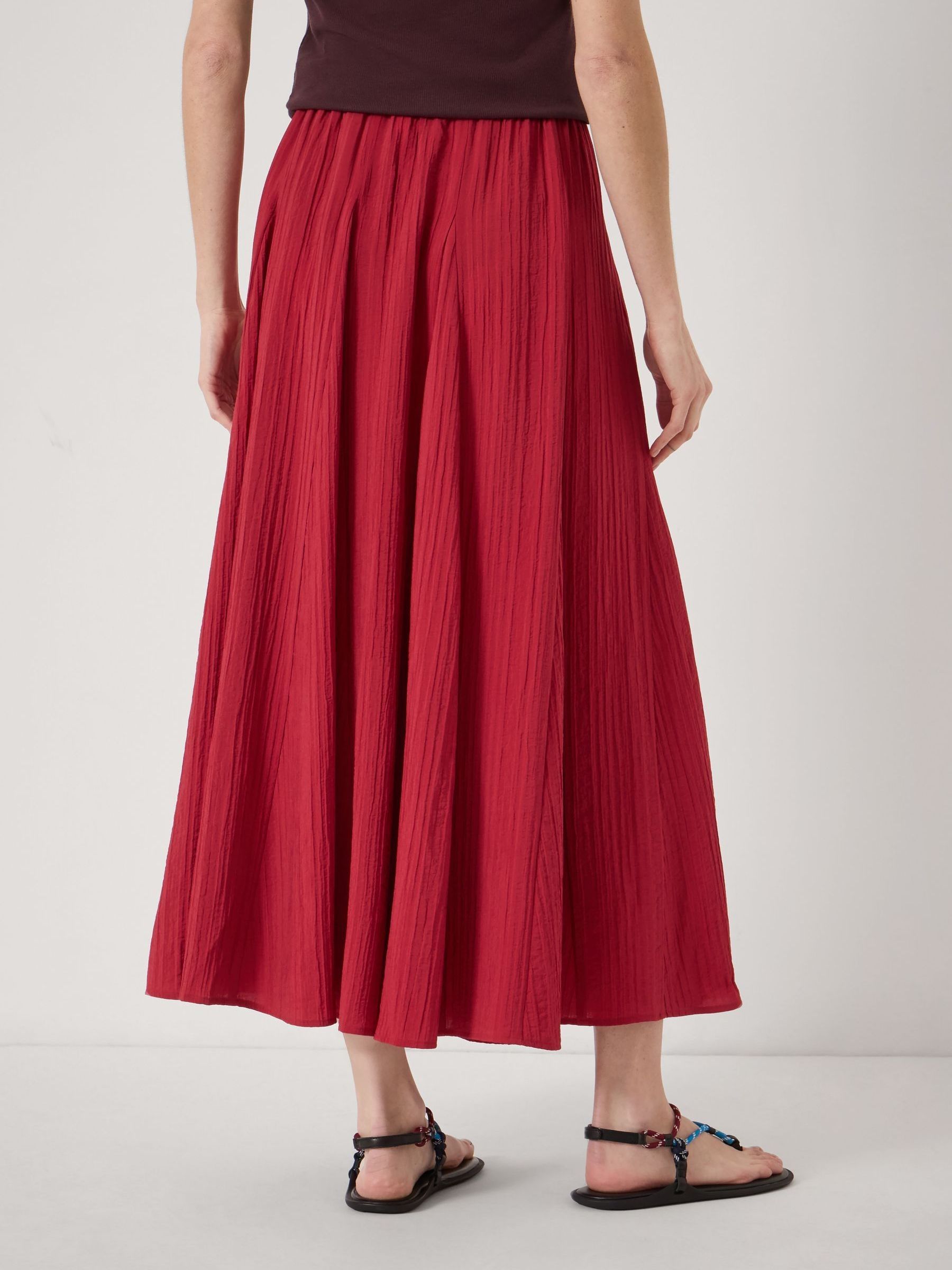 Buy Hush Ruby Red Mavi Godet Crinkle Midi Skirt from Next USA