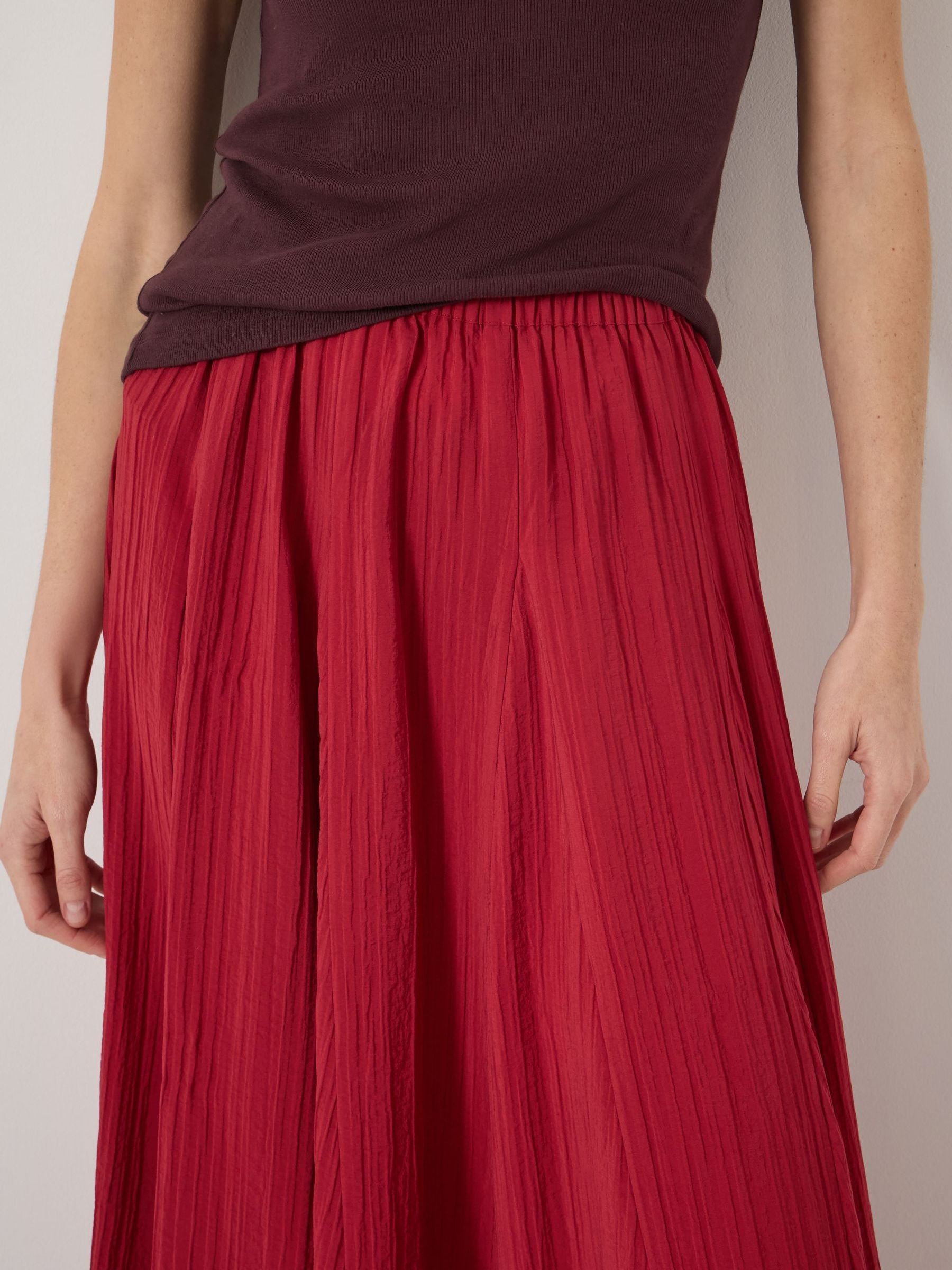 Buy Hush Ruby Red Mavi Godet Crinkle Midi Skirt from Next USA