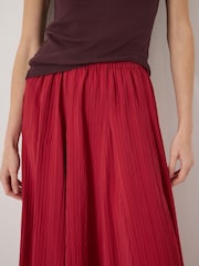 Hush Ruby Red Mavi Godet Crinkle Midi Skirt - Image 4 of 5