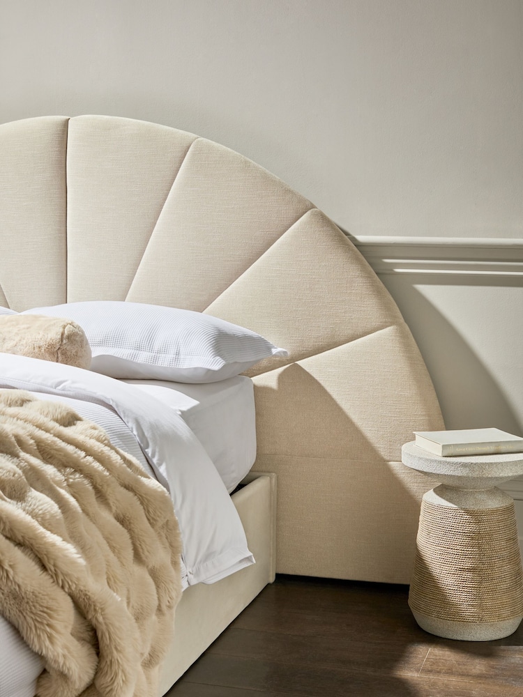 Soft Texture Light Natural Savannah Upholstered Headboard - Image 1 of 7