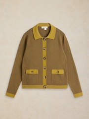 White Stuff Green Charlotte Collar Cardigan - Image 6 of 6