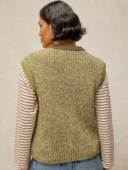 White Stuff Green Twist Button Tank Top - Image 3 of 6