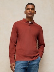 Rojo - White Stuff Long Sleeve Utility Polo Shirt - Imagen 2 de 6