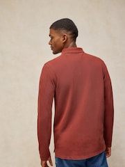 Rojo - White Stuff Long Sleeve Utility Polo Shirt - Imagen 3 de 6