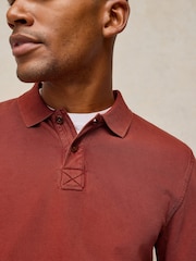 Rojo - White Stuff Long Sleeve Utility Polo Shirt - Imagen 4 de 6