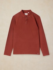 Rojo - White Stuff Long Sleeve Utility Polo Shirt - Imagen 5 de 6