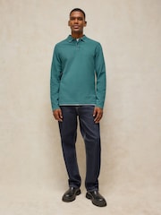 Verde y verde azulado - White Stuff Long Sleeve Utility Polo Shirt - Imagen 1 de 6