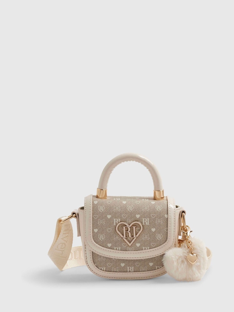 River Island Cream Mono Kendal Bag - Image 2 of 6 River Island Cream Mono Kendal Bag - Image 2 of 6