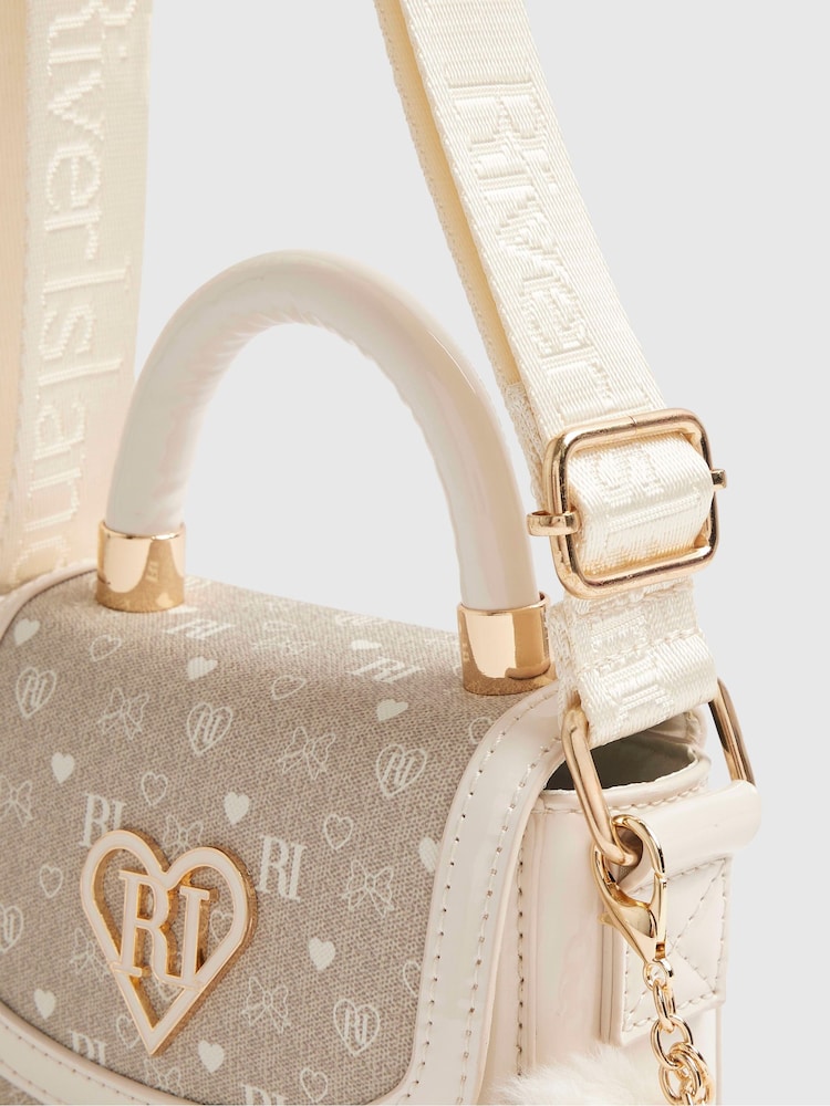 River Island Cream Mono Kendal Bag - Image 6 of 6 River Island Cream Mono Kendal Bag - Image 6 of 6
