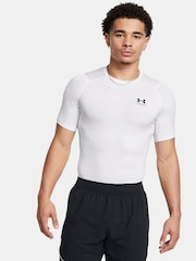 Under Armour White/Black HeatGear Base Layer T-Shirt - Image 1 of 4