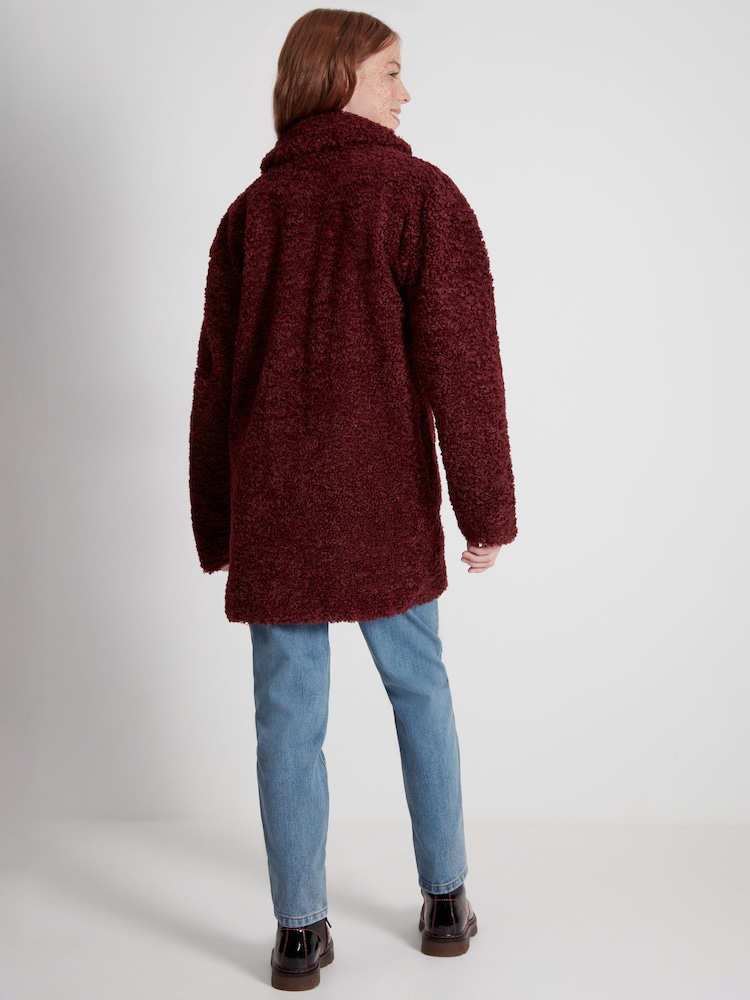 Kylie Red Teen Teddy Borg Coat - Image 2 of 6 Kylie Red Teen Teddy Borg Coat - Image 2 of 6