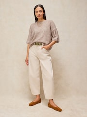 White Stuff Natural Kate Knitted T-Shirt - Image 3 of 6