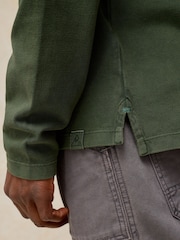 White Stuff Green Long Sleeve Utility Polo Shirt - Image 4 of 6