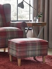 Versatile Check Sterling Red Sherlock Storage Footstool - Image 1 of 8