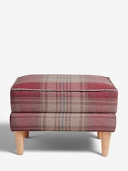 Versatile Check Sterling Red Sherlock Storage Footstool - Image 10 of 12