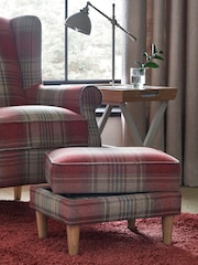 Versatile Check Sterling Red Sherlock Storage Footstool - Image 2 of 8