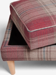 Versatile Check Sterling Red Sherlock Storage Footstool - Image 3 of 8