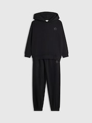 River Island Black Essentials Hoodie & Joggers Set - Image 1 of 5