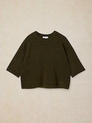 White Stuff Green Kate Knitted T-Shirt - Image 5 of 6