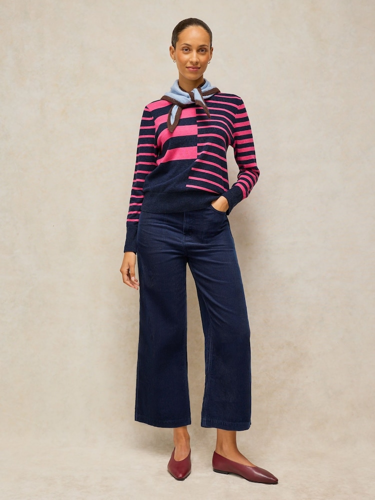 White Stuff Blue Katie Stripe Jumper - Image 1 of 6