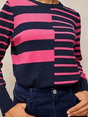 White Stuff Blue Katie Stripe Jumper - Image 4 of 6
