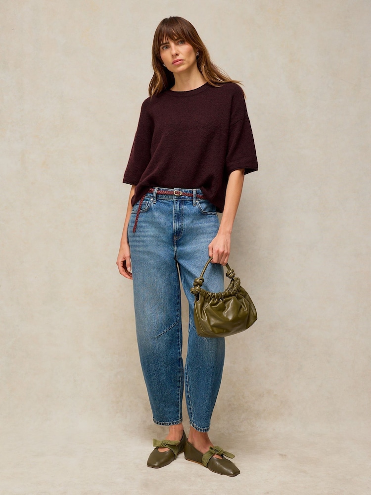 White Stuff Brown Kate Knitted T-Shirt - Image 1 of 6