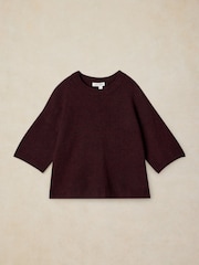 White Stuff Brown Kate Knitted T-Shirt - Image 5 of 6