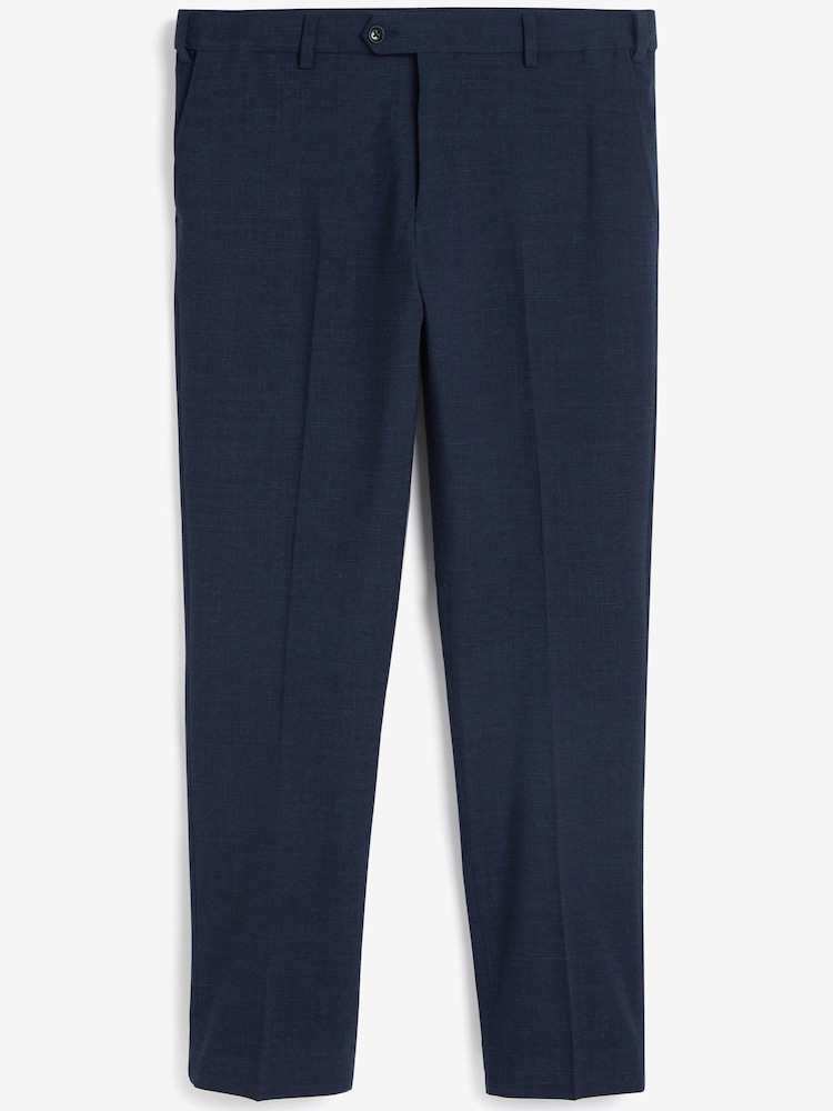 Navy Blue Slim Fit Signature Tollegno Motionflex Stretch Wool Puppytooth Suit: Trousers - Image 1 of 4