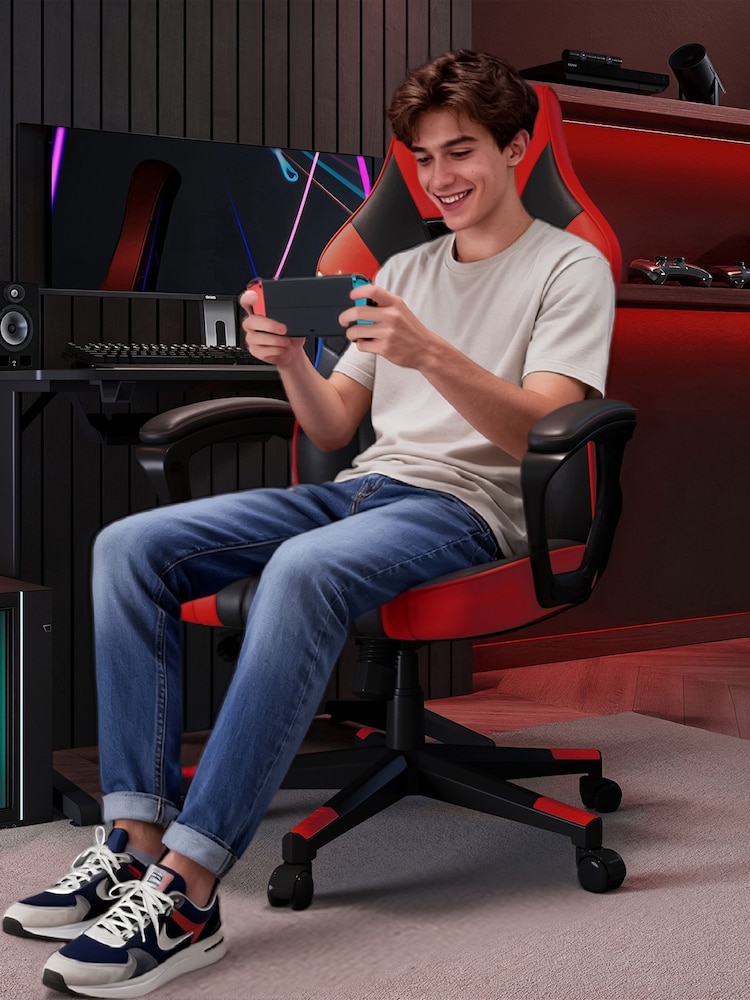 X Rocker Red Tempest Ergonomic PC Office Gaming Chair - Image 6 of 6