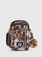 River Island Brown Leopard Printed Festival Bag - Image 1 of 5