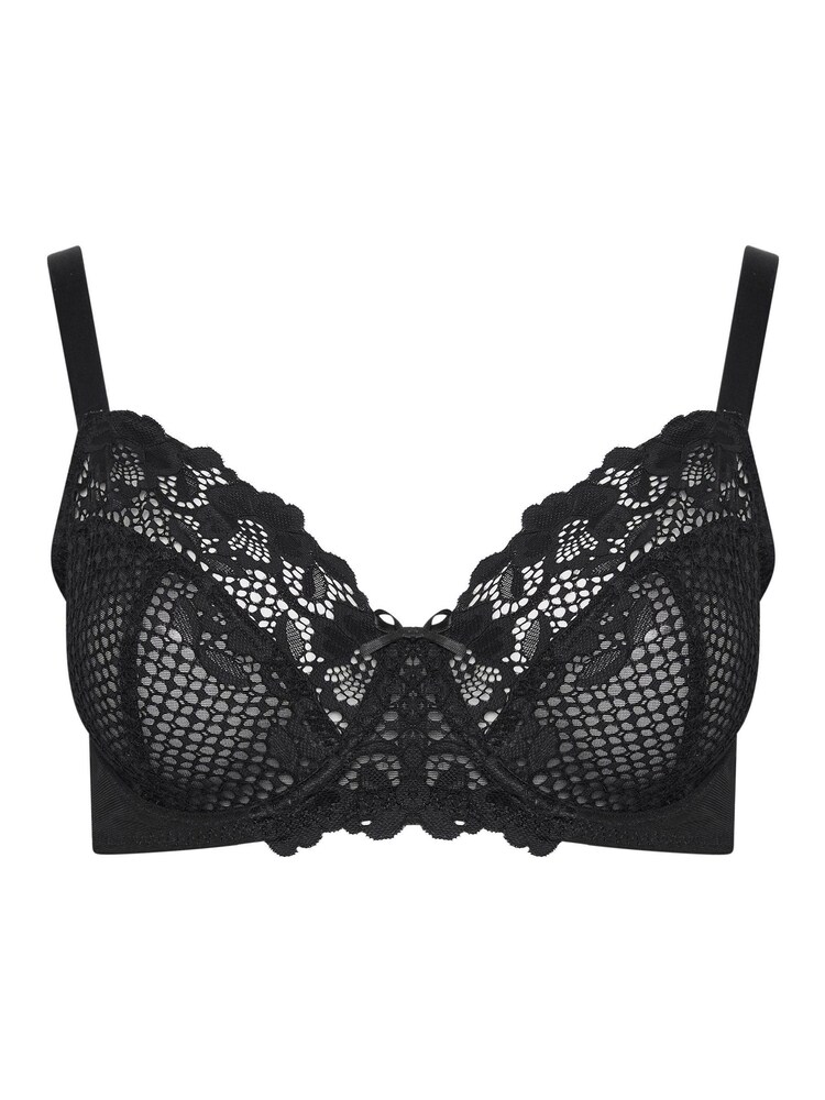 Yours Curve Blue Lace Trim Underwired Non-Padded Bras 2 Pack - Image 2 of 5 Yours Curve Blue Lace Trim Underwired Non-Padded Bras 2 Pack - Image 2 of 5