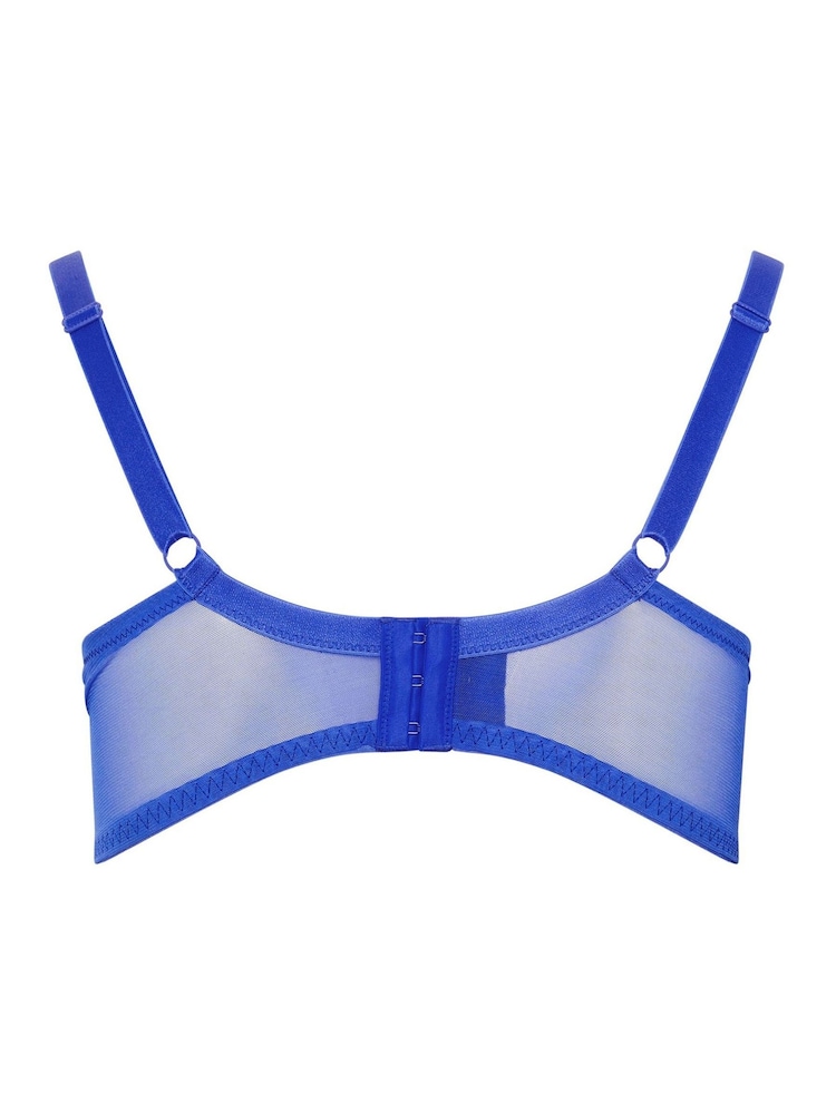 Yours Curve Blue Lace Trim Underwired Non-Padded Bras 2 Pack - Image 5 of 5 Yours Curve Blue Lace Trim Underwired Non-Padded Bras 2 Pack - Image 5 of 5