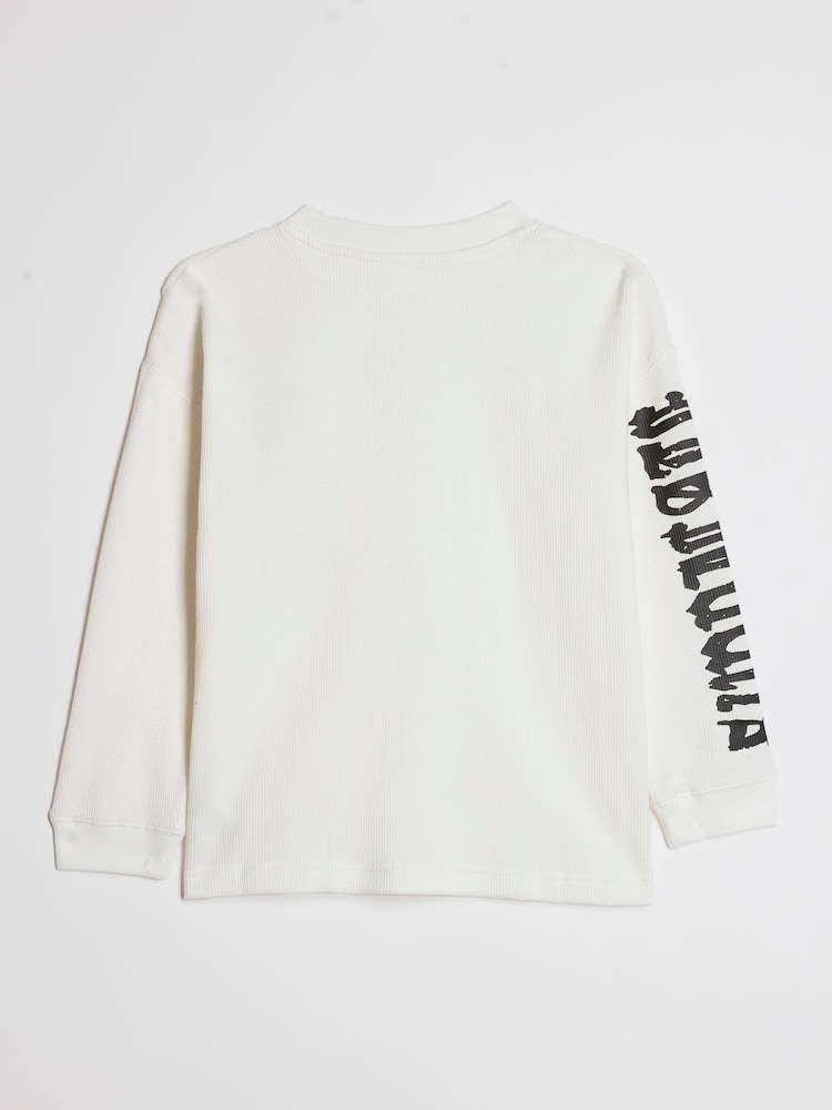 River Island Oversized Waffel-T-Shirt - Bild 2 von 4